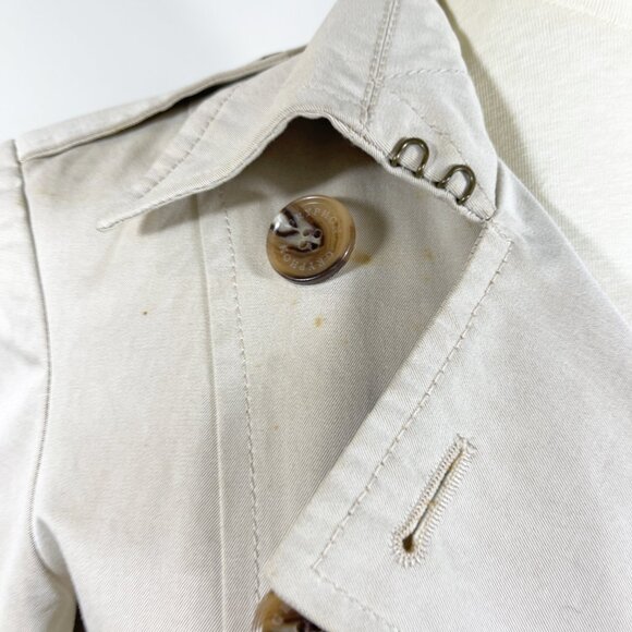 Gryphon Light Khaki Trench Coat Size Small - Picture 11 of 14